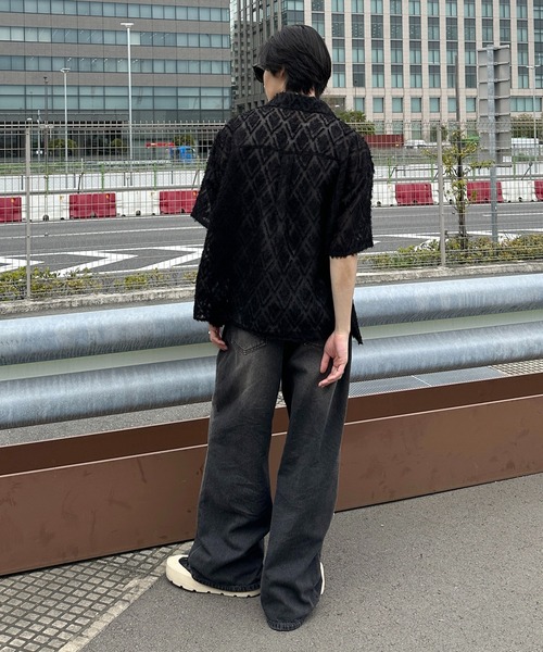 sedacle(セダクル)の「ジャガードダイヤシャツ(シャツ/ブラウス・メンズ・ブラック/アイボリー・LARGE/MEDIUM/SMALL)」の9枚目の写真