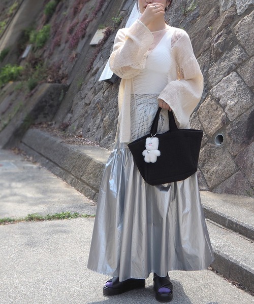 minia(ミニア)の「厚底クロスパフサンダル(サンダル・レディース・ブラック/シルバー/アイボリー・S/M/L/LL)」の15枚目の写真