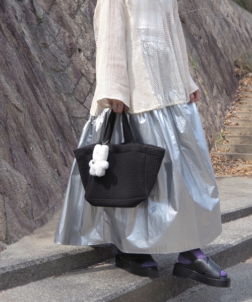 minia(ミニア)の「厚底クロスパフサンダル(サンダル・レディース・ブラック/シルバー/アイボリー・S/M/L/LL)」の13枚目の写真