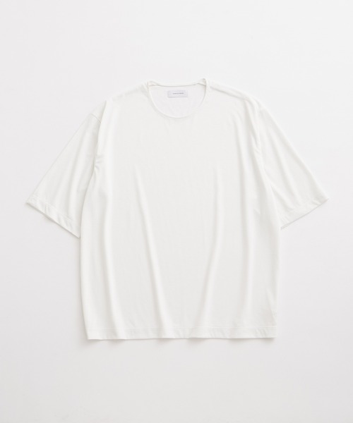 ADAM ET ROPE'(アダムエロペ)の「【REPREVE(R)/リプリーブ】ミニマル ネック スタンダード Tシャツ / 吸水速乾(Tシャツ/カットソー・メンズ・チャコールグレー/ブラック/ホワイト/グリーン系その他2・L/M)」の2枚目の写真