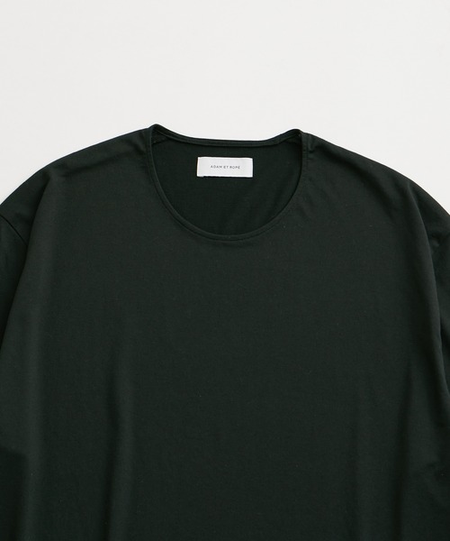 ADAM ET ROPE'(アダムエロペ)の「【REPREVE(R)/リプリーブ】ミニマル ネック スタンダード Tシャツ / 吸水速乾(Tシャツ/カットソー・メンズ・チャコールグレー/ブラック/ホワイト/グリーン系その他2・L/M)」の12枚目の写真
