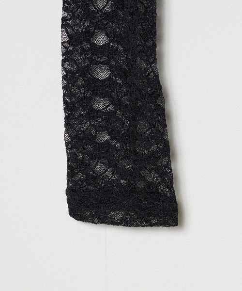 ROOPTOKYO（ループトウキョウ）の「Round Neck Lace Sheer Top / ラウンドネック レース シアートップス（Tシャツ/カットソー・レディース・アイボリー/ブラック・FREE）」の4枚目の写真