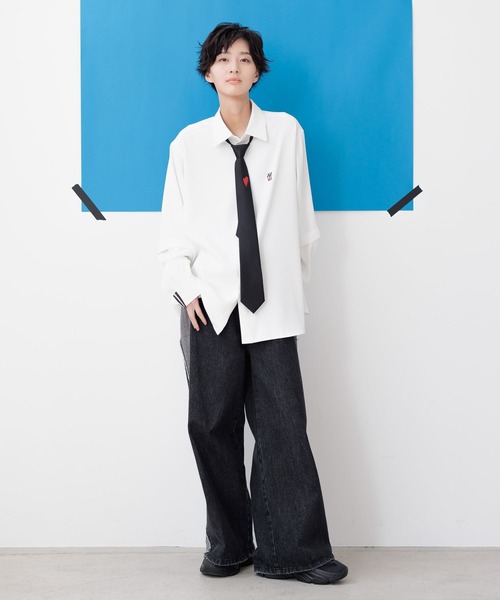 Anui（アニュイ）の「【UNISEX/あやせりんてコラボ】ロゴ２ＷＡＹシャツ（シャツ/ブラウス・レディース・オフホワイト・MEDIUM）」の8枚目の写真