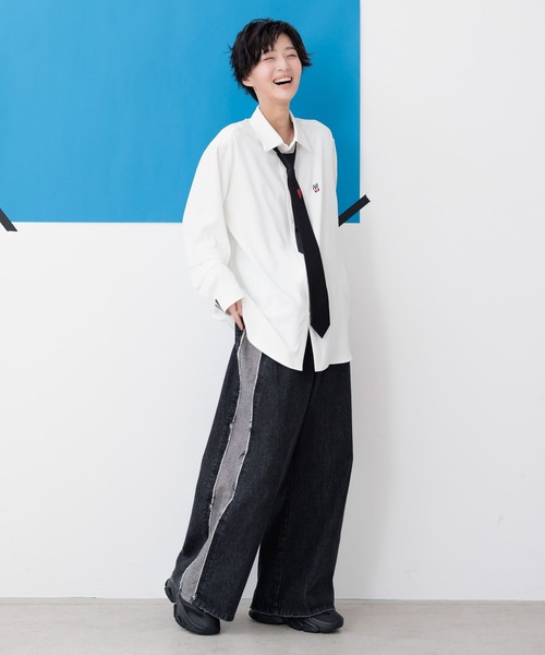 Anui（アニュイ）の「【UNISEX/あやせりんてコラボ】ロゴ２ＷＡＹシャツ（シャツ/ブラウス・レディース・オフホワイト・MEDIUM）」の9枚目の写真