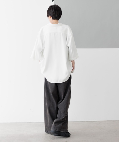 Anui（アニュイ）の「【UNISEX/あやせりんてコラボ】ロゴ２ＷＡＹシャツ（シャツ/ブラウス・レディース・オフホワイト・MEDIUM）」の4枚目の写真