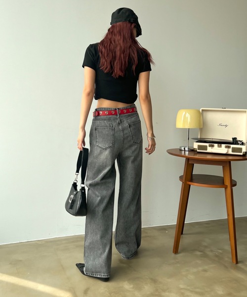 SHAGGIE(シャギー)の「ハートスタッズベルト(ベルト・レディース・ブラック/ホワイト/レッド・FREE)」の21枚目の写真