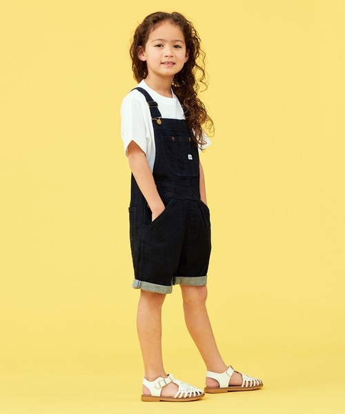 Lee（リー）の「Lee/リー【100cm-150㎝】キッズ ストレッチ オーバーオールショーツ（サロペット/オーバーオール・キッズ・インディゴブルー/ブルー・100/110/120/130/140/150）」の11枚目の写真
