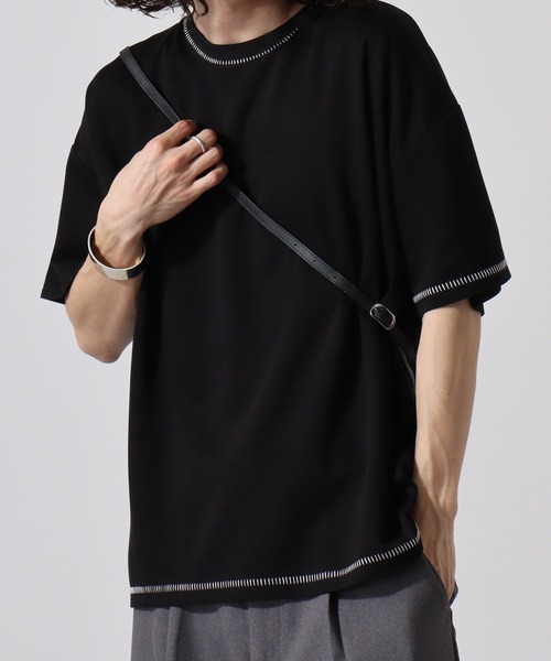 FUNALIVE（ファンアライブ）の「ﾀﾞﾝﾎﾞｰﾙﾆｯﾄ ｽﾃｯﾁﾝｸﾞ ｸﾙｰﾈｯｸ ﾙｰｽﾞ Tｼｬﾂ（Tシャツ/カットソー・メンズ・ブラック/ホワイト/サックスブルー・L/M/XL）」の9枚目の写真