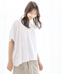 Jayro（ジャイロ）の「DRY COTTON  箔ラインロゴTシャツ（Tシャツ/カットソー）」