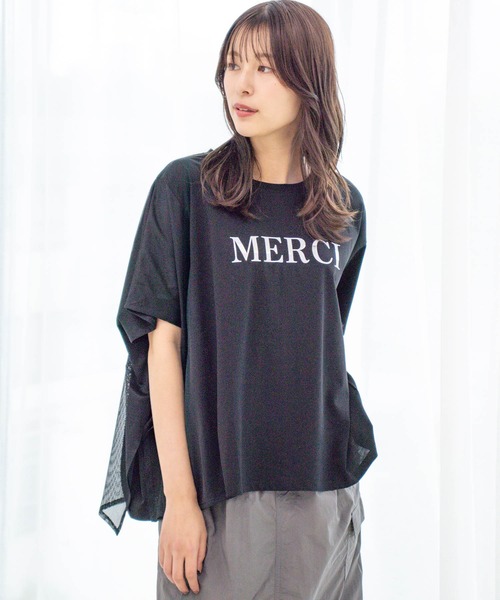 Jayro（ジャイロ）の「DRY COTTON  箔ラインロゴTシャツ（Tシャツ/カットソー・レディース・ブラック/グレー系その他/ホワイト系その他・FREE）」の2枚目の写真