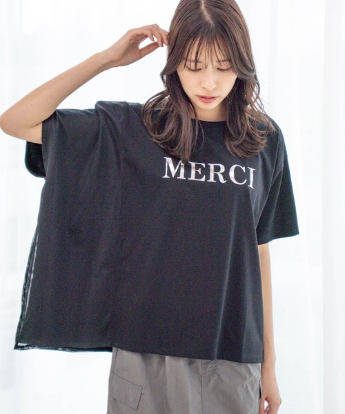 Jayro（ジャイロ）の「DRY COTTON  箔ラインロゴTシャツ（Tシャツ/カットソー・レディース・ブラック/グレー系その他/ホワイト系その他・FREE）」の6枚目の写真