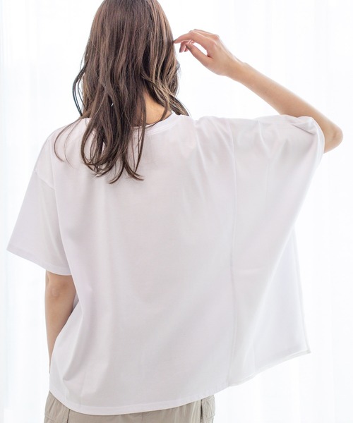 Jayro（ジャイロ）の「DRY COTTON  箔ラインロゴTシャツ（Tシャツ/カットソー・レディース・ブラック/グレー系その他/ホワイト系その他・FREE）」の12枚目の写真