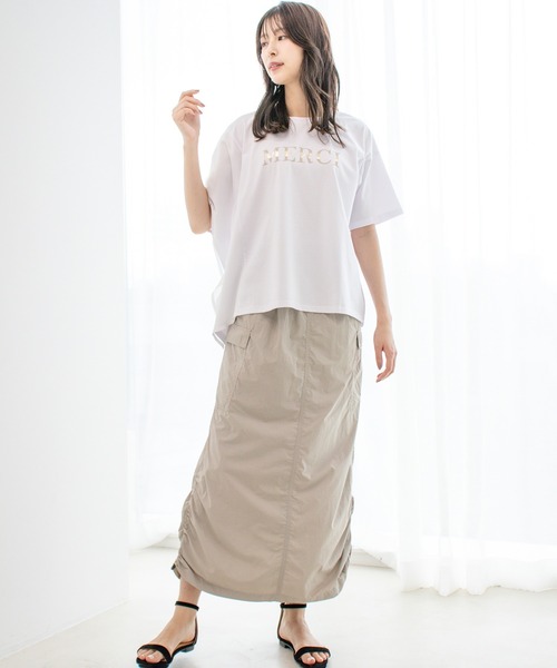 Jayro（ジャイロ）の「DRY COTTON  箔ラインロゴTシャツ（Tシャツ/カットソー・レディース・ブラック/グレー系その他/ホワイト系その他・FREE）」の13枚目の写真