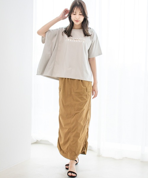 Jayro（ジャイロ）の「DRY COTTON  箔ラインロゴTシャツ（Tシャツ/カットソー・レディース・ブラック/グレー系その他/ホワイト系その他・FREE）」の14枚目の写真