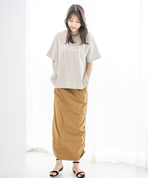 Jayro（ジャイロ）の「DRY COTTON  箔ラインロゴTシャツ（Tシャツ/カットソー・レディース・ブラック/グレー系その他/ホワイト系その他・FREE）」の18枚目の写真
