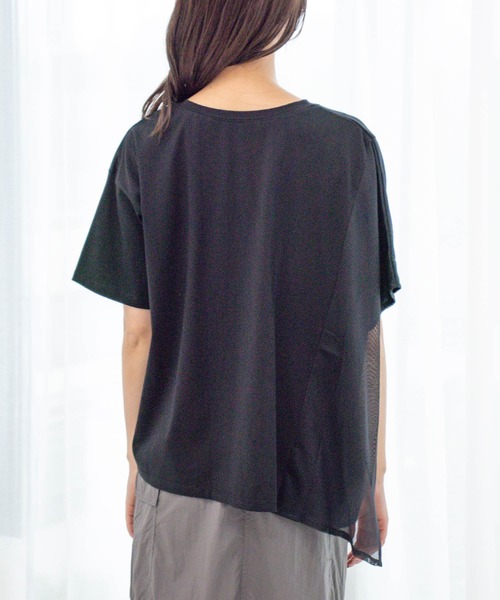 Jayro（ジャイロ）の「DRY COTTON  箔ラインロゴTシャツ（Tシャツ/カットソー・レディース・ブラック/グレー系その他/ホワイト系その他・FREE）」の21枚目の写真