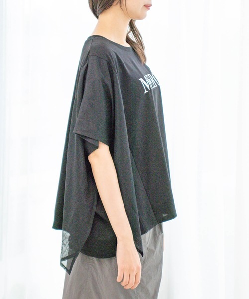 Jayro（ジャイロ）の「DRY COTTON  箔ラインロゴTシャツ（Tシャツ/カットソー・レディース・ブラック/グレー系その他/ホワイト系その他・FREE）」の22枚目の写真