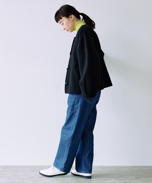 yuni（ユニ ）の「ウールスーパー100 トグルボタン ショートコート