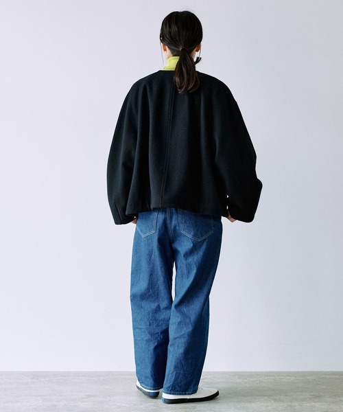 美品 yuni 24AW ウールスーパー100 トグルボタン ショートコート yuni（ユニ ）の「ウールスーパー100 トグルボタン ショートコート