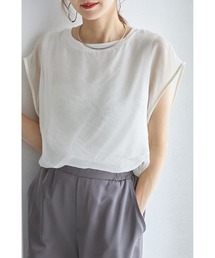 【ZOZO限定】オーガンジーレイヤードプルオーバー