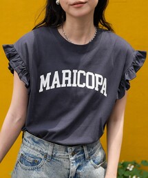 FREAK'S STORE | フリル ノースリーブ ロゴTシャツ(Tシャツ/カットソー)
