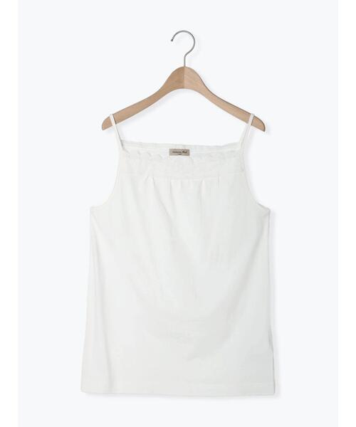 Samansa Mos2（サマンサ モスモス）の「レースキャミソール（キャミソール・レディース・ブラック/オフホワイト/キナリ・F）」の8枚目の写真