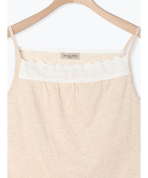 Samansa Mos2（サマンサ モスモス）の「レースキャミソール（キャミソール・レディース・ブラック/オフホワイト/キナリ・F）」の6枚目の写真