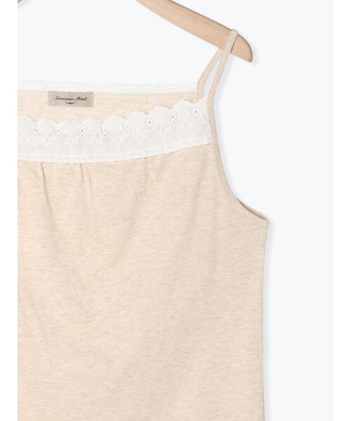 Samansa Mos2（サマンサ モスモス）の「レースキャミソール（キャミソール・レディース・ブラック/オフホワイト/キナリ・F）」の5枚目の写真