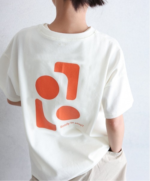ooju（オージュ）の「【ooju】グラフィックバックプリントTシャツ（Tシャツ/カットソー・キッズ・チャコールグレー/アイボリー/グリーン・1/2/3/4）」の18枚目の写真