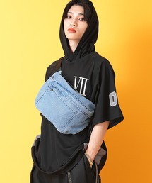 an meets zakka（アンミツザッカ）の「an meets zakka デニムボディーバッグ / ショルダーバッグ ウエストバッグ（ボディバッグ/ウエストポーチ）」