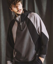 【NO ID.】Volume Neck Half Zip Parka / ボリューム ネック ハーフ ジップ パーカ