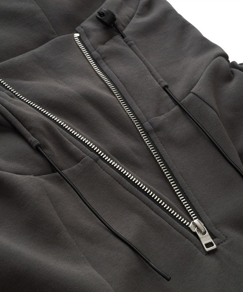 NO ID.（ノーアイディ）の「【NO ID.】Volume Neck Half Zip Parka / ボリューム ネック ハーフ ジップ パーカ（パーカー・メンズ・その他23/グレー/ブラック・ONE SIZE）」の14枚目の写真