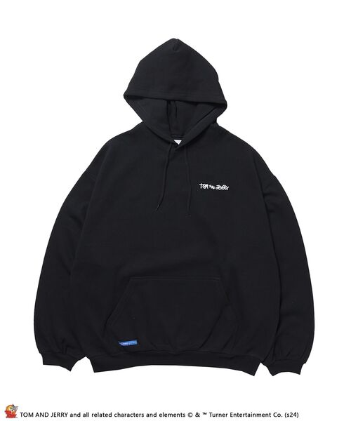 【セール】【SEQUENZ（シークエンズ）】TJ FUNNY FUNNY P/K / ワンポイント オーバーサイズ 刺繍 ストリート スケーター 裏起毛（パーカー）｜TOM&JERRY（トムアンドジェリー）