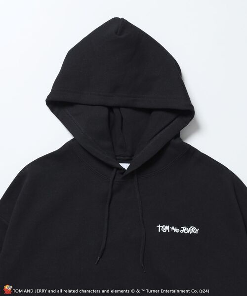 【セール】【SEQUENZ（シークエンズ）】TJ FUNNY FUNNY P/K / ワンポイント オーバーサイズ 刺繍 ストリート スケーター 裏起毛（パーカー）｜TOM&JERRY（トムアンドジェリー）
