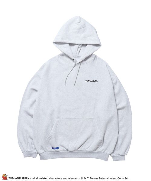 【セール】【SEQUENZ（シークエンズ）】TJ FUNNY FUNNY P/K / ワンポイント オーバーサイズ 刺繍 ストリート スケーター 裏起毛（パーカー）｜TOM&JERRY（トムアンドジェリー）