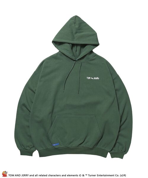 【セール】【SEQUENZ（シークエンズ）】TJ FUNNY FUNNY P/K / ワンポイント オーバーサイズ 刺繍 ストリート スケーター 裏起毛（パーカー）｜TOM&JERRY（トムアンドジェリー）