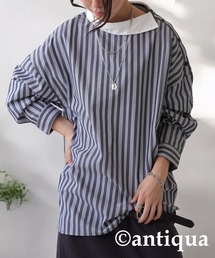 アシメストライプシャツ
