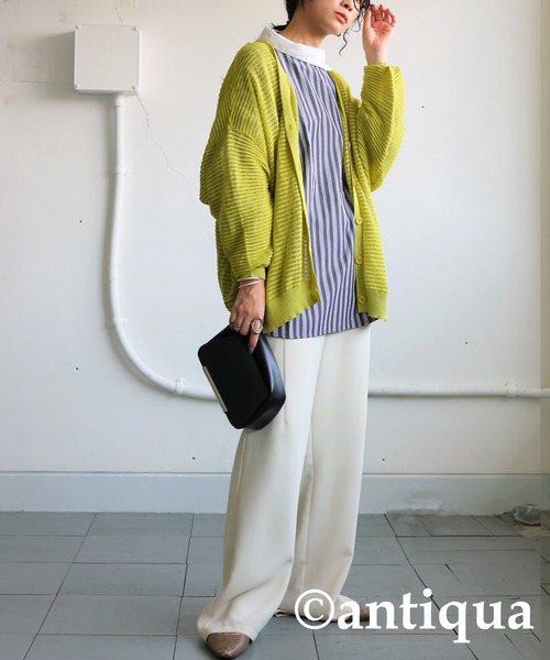 antiqua(アンティカ)の「アシメストライプシャツ(シャツ/ブラウス・レディース・ブラック・ONESIZE)」の11枚目の写真
