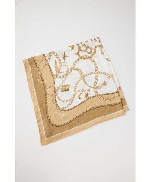 MOUSSY（マウジー）の「CLASSIC CHAIN スカーフ（バンダナ/スカーフ・レディース・ブルー/ベージュ・FREE）」の5枚目の写真