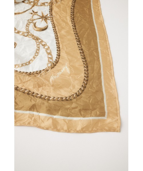 MOUSSY（マウジー）の「CLASSIC CHAIN スカーフ（バンダナ/スカーフ・レディース・ブルー/ベージュ・FREE）」の8枚目の写真