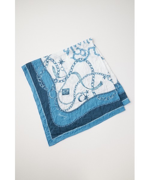 MOUSSY（マウジー）の「CLASSIC CHAIN スカーフ（バンダナ/スカーフ・レディース・ブルー/ベージュ・FREE）」の10枚目の写真