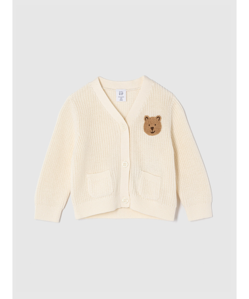 セール】babyGap シェーカーステッチ くまさんカーディガン
