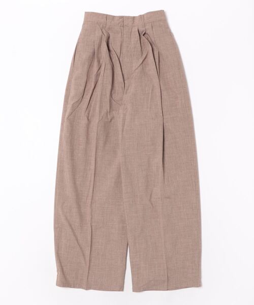esutoreja(エストレジャ)の「ハイウエストタックワイドパンツ(その他パンツ・レディース・ベージュ/ブラック/ブラウン・FREE)」の6枚目の写真