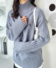 GeeRA別注【U.S. POLO ASSN.】ハイネックニットトップス