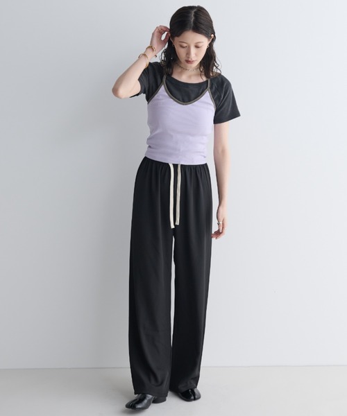 MERLOT（メルロー）の「パイピングホルターネックキャミソール（キャミソール・レディース・ホワイト/イエロー/パープル・FREE）」の19枚目の写真