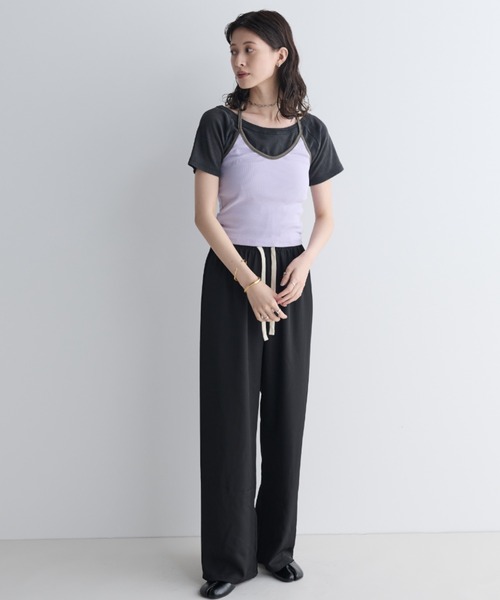 MERLOT（メルロー）の「パイピングホルターネックキャミソール（キャミソール・レディース・ホワイト/イエロー/パープル・FREE）」の20枚目の写真