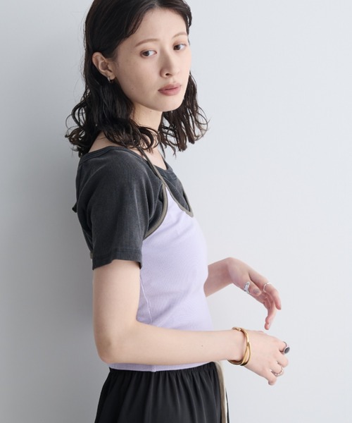 MERLOT（メルロー）の「パイピングホルターネックキャミソール（キャミソール・レディース・ホワイト/イエロー/パープル・FREE）」の17枚目の写真