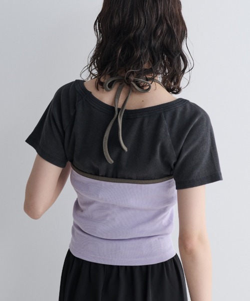 MERLOT（メルロー）の「パイピングホルターネックキャミソール（キャミソール・レディース・ホワイト/イエロー/パープル・FREE）」の18枚目の写真