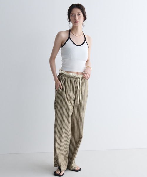 MERLOT（メルロー）の「パイピングホルターネックキャミソール（キャミソール・レディース・ホワイト/イエロー/パープル・FREE）」の8枚目の写真