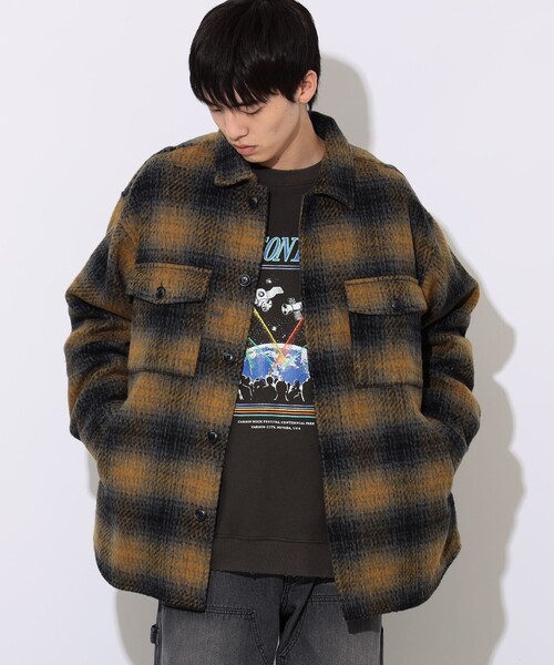 BEAMS HEART(ビームスハート)の「シャギーチェック CPO シャツ(シャツ/ブラウス・メンズ・イエロー系その他5/ブルー系その他・SMALL/MEDIUM/LARGE)」の5枚目の写真